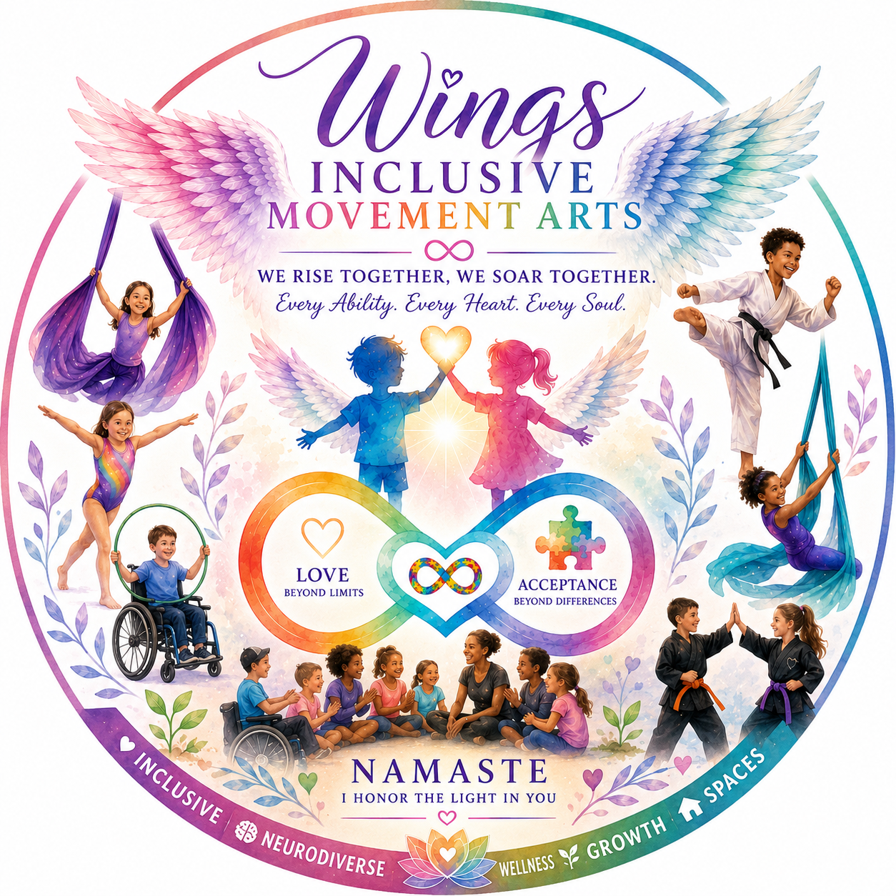 We rise together, we soar together — Wings emblem